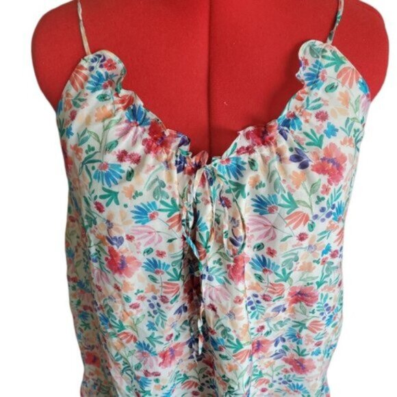 Sézane Sido Liberty Silk-blend Floral Babydoll Dress Size 44 (US 12) - Picture 4 of 11